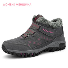 Load image into Gallery viewer, 2019 Men Boots High Quality Winter Fur Warm Ankle Snow Boots Men Winter Rubber Work Boots Men Sneakers