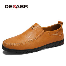 Load image into Gallery viewer, DEKABR Men Shoes Genuine leather Comfortable Men Casual Shoes Footwear Chaussures Flats Men Slip On Lazy Shoes Zapatos Hombre