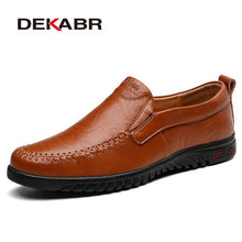 Load image into Gallery viewer, DEKABR Men Shoes Genuine leather Comfortable Men Casual Shoes Footwear Chaussures Flats Men Slip On Lazy Shoes Zapatos Hombre