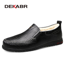 Load image into Gallery viewer, DEKABR Men Shoes Genuine leather Comfortable Men Casual Shoes Footwear Chaussures Flats Men Slip On Lazy Shoes Zapatos Hombre