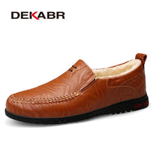 Load image into Gallery viewer, DEKABR Men Shoes Genuine leather Comfortable Men Casual Shoes Footwear Chaussures Flats Men Slip On Lazy Shoes Zapatos Hombre
