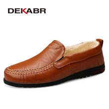 Load image into Gallery viewer, DEKABR Men Shoes Genuine leather Comfortable Men Casual Shoes Footwear Chaussures Flats Men Slip On Lazy Shoes Zapatos Hombre