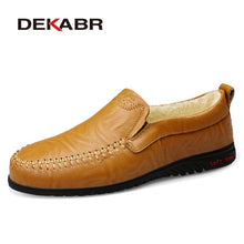 Load image into Gallery viewer, DEKABR Men Shoes Genuine leather Comfortable Men Casual Shoes Footwear Chaussures Flats Men Slip On Lazy Shoes Zapatos Hombre