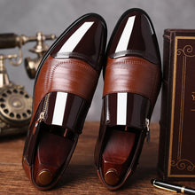 Load image into Gallery viewer, UPUPER Classic Business Men's Dress Shoes Fashion Elegant Formal  Wedding Shoes Men Slip On Office Oxford Shoes For Men Black