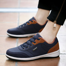 Load image into Gallery viewer, 2019 Autumn New  Men Shoes Lace-Up Men Fashion Shoes Microfiber Leather Casual Shoes Brand Men Sneakers Winter Men FLats